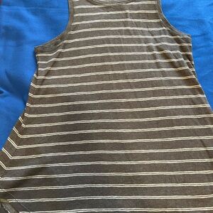 Athleta Gray and White Breezy Tank